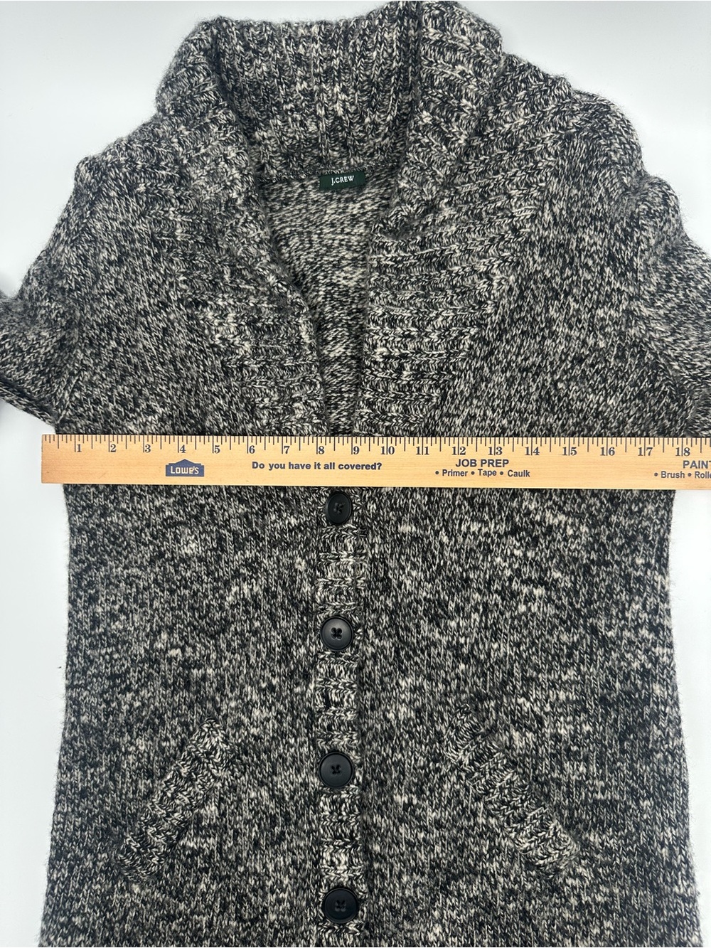 J.Crew Womens Y2K Marled Shawl Collar Cardigan Chunky Knit Preppy Grandpa 20270 - Picture 6 of 9